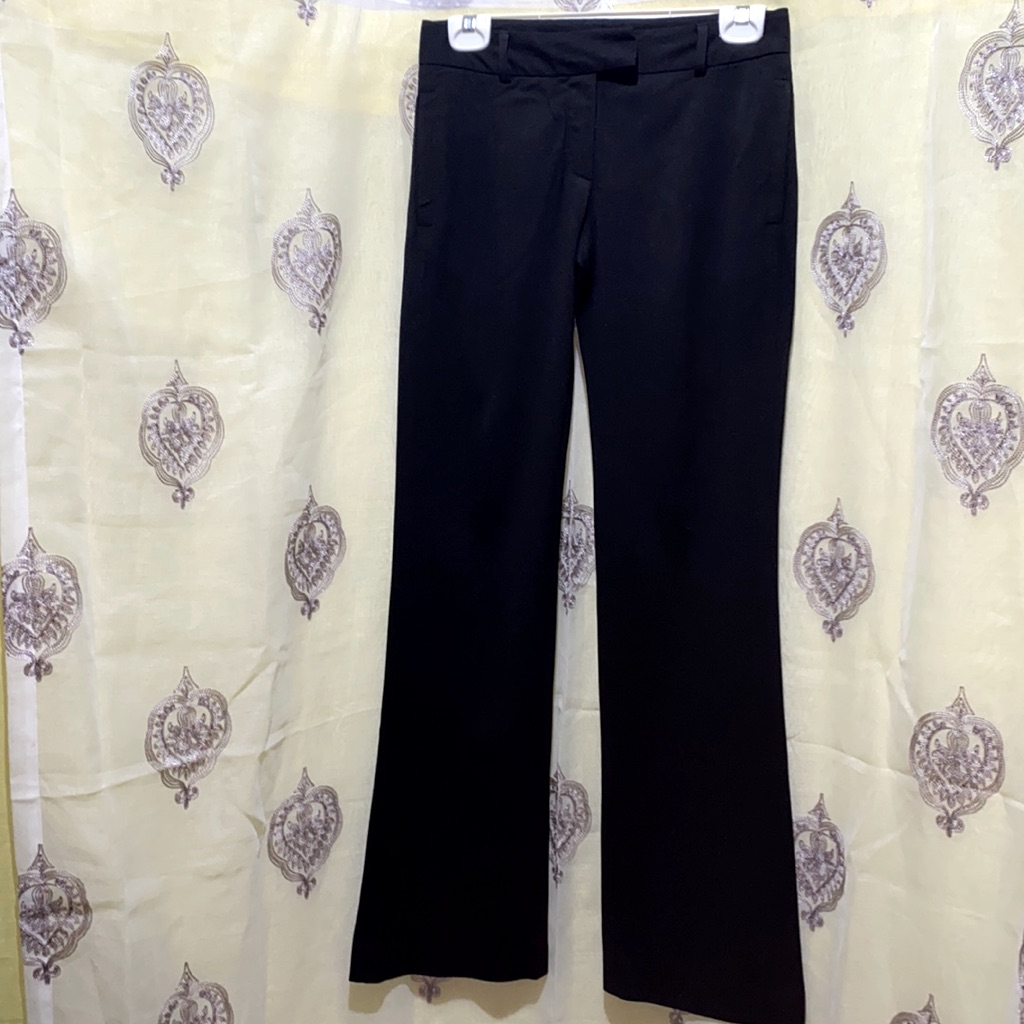 Theory Wool/Bylon/Spandex Black Dress Pants Sz 0 Flare Hem